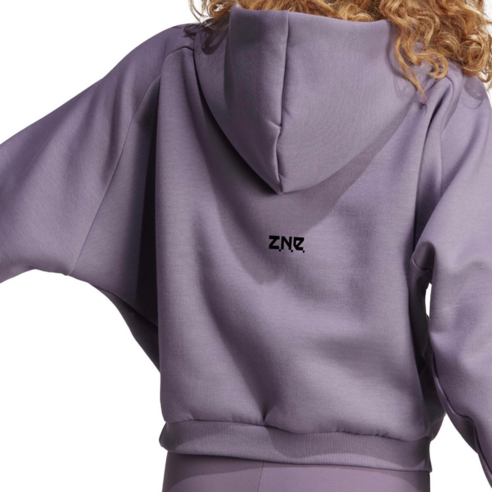 ADIDAS • Shadow Violet F23 ZNE Full-Zip Hooded Jacket, XS - Picture 14 of 16